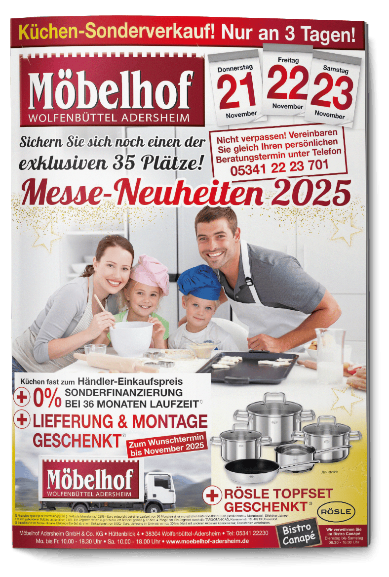 Möbelhof Adersheim - Küchen-Sonderverkauf! Nur an 3 Tagen!